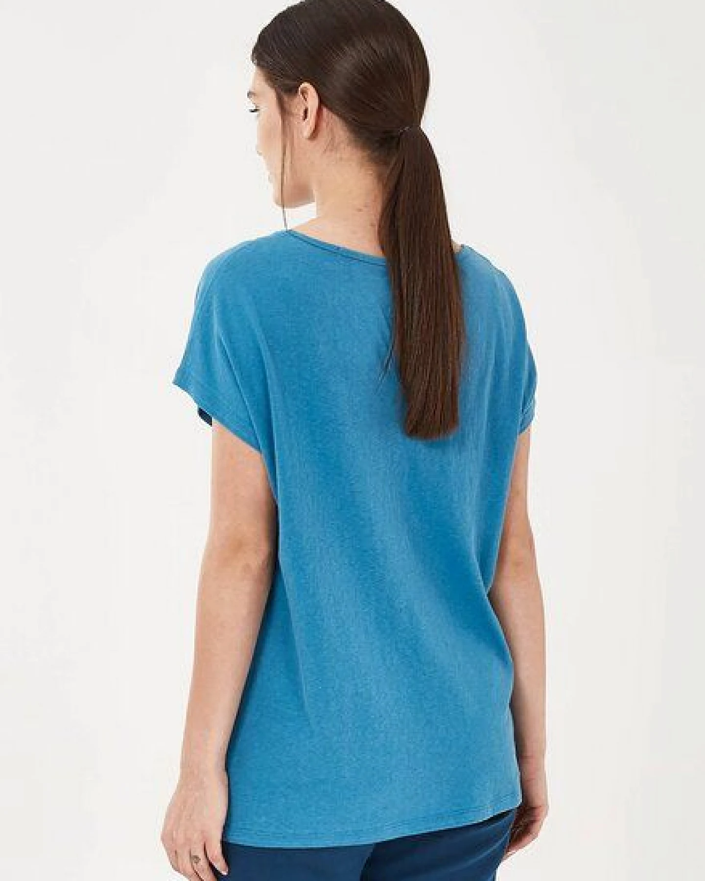 ORGANICATION T-Shirt aus Bio-Baumwolle und Leinen mit Taschen – Ansicht 4