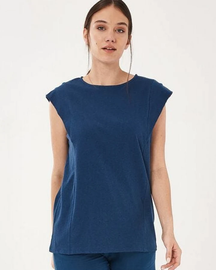 ORGANICATION T-Shirt aus Bio-Baumwolle mit Leinen