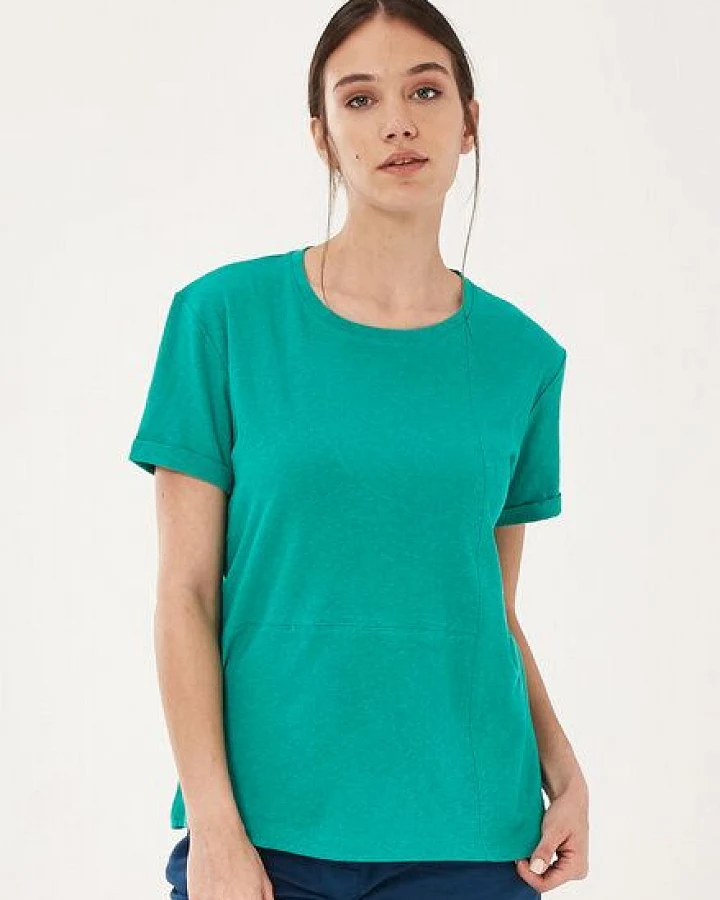 ORGANICATION T-Shirt aus Bio-Baumwolle und Leinen