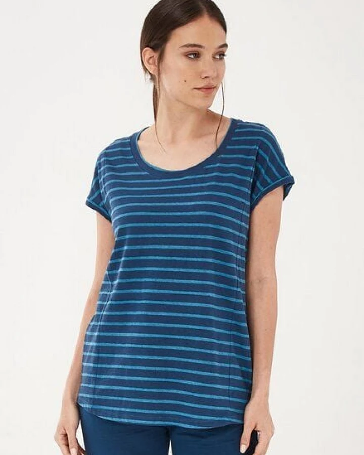 ORGANICATION T-Shirt aus Bio-Baumwolle und Leinen mit Ringelmuster