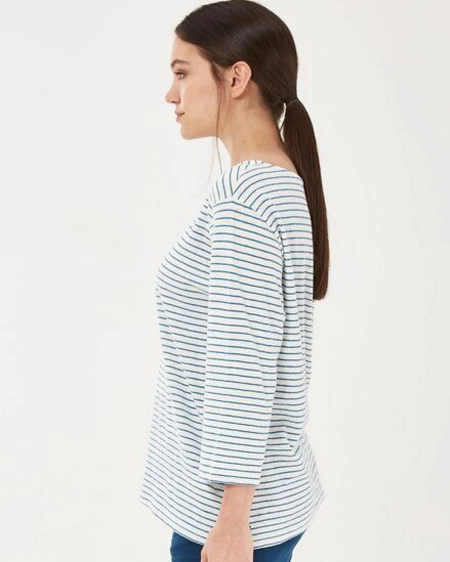ORGANICATION Longsleeve aus Bio-Baumwolle mit Leinen – Ansicht 3