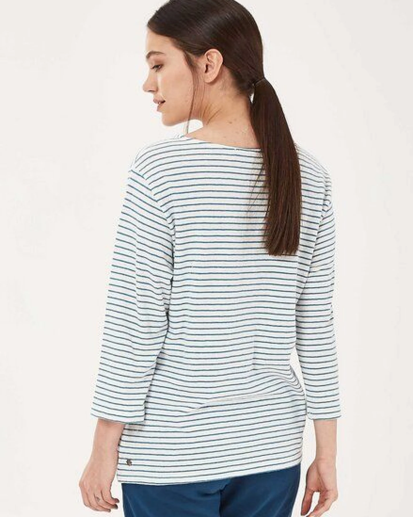 ORGANICATION Longsleeve aus Bio-Baumwolle mit Leinen – Ansicht 4