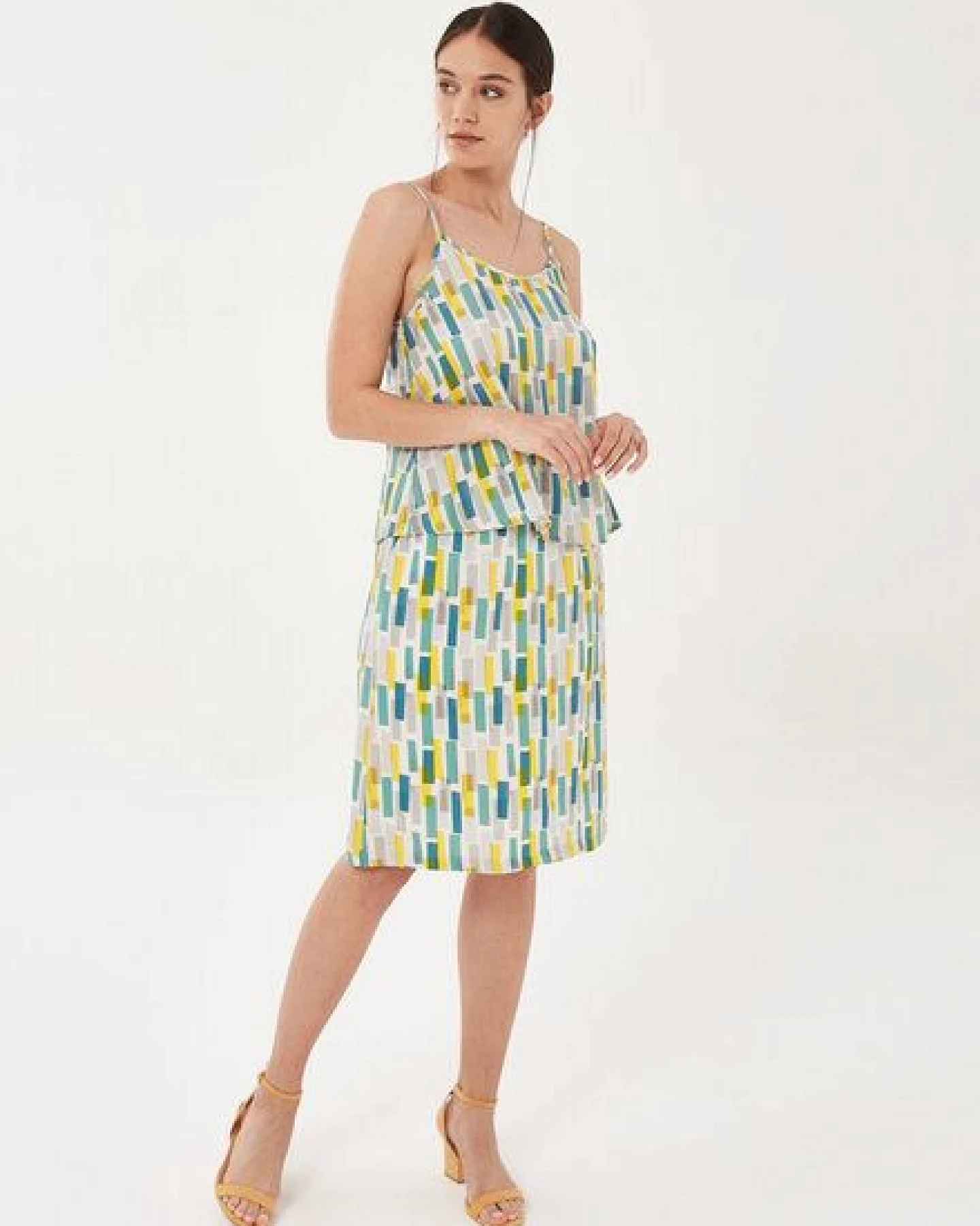 ORGANICATION Spaghettiträger-Top aus TENCEL Lyocell mit Allover-Print – Ansicht 2