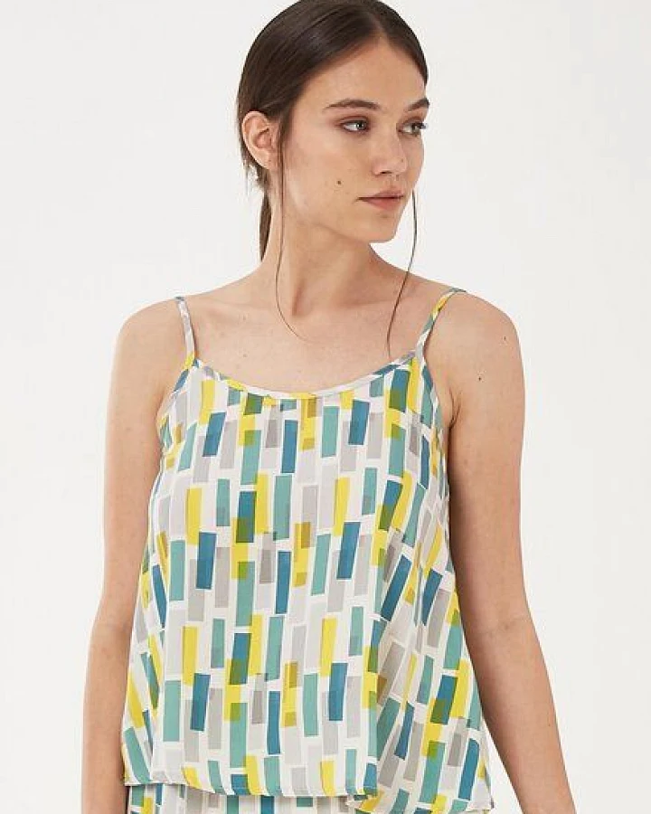 ORGANICATION Spaghettiträger-Top aus TENCEL Lyocell mit Allover-Print