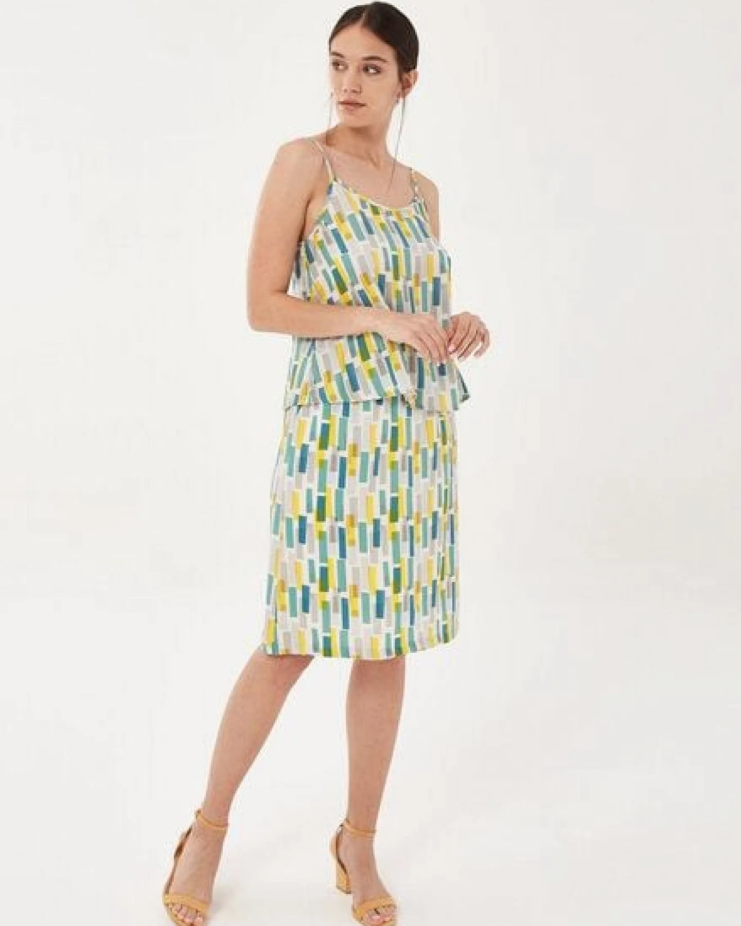 ORGANICATION Spaghettiträger-Top aus TENCEL Lyocell mit Allover-Print – Ansicht 2