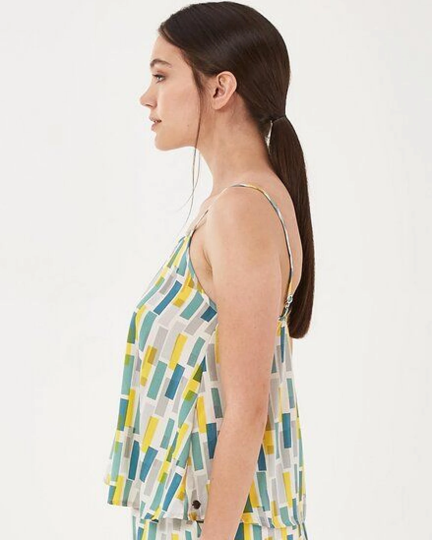 ORGANICATION Spaghettiträger-Top aus TENCEL Lyocell mit Allover-Print – Ansicht 3