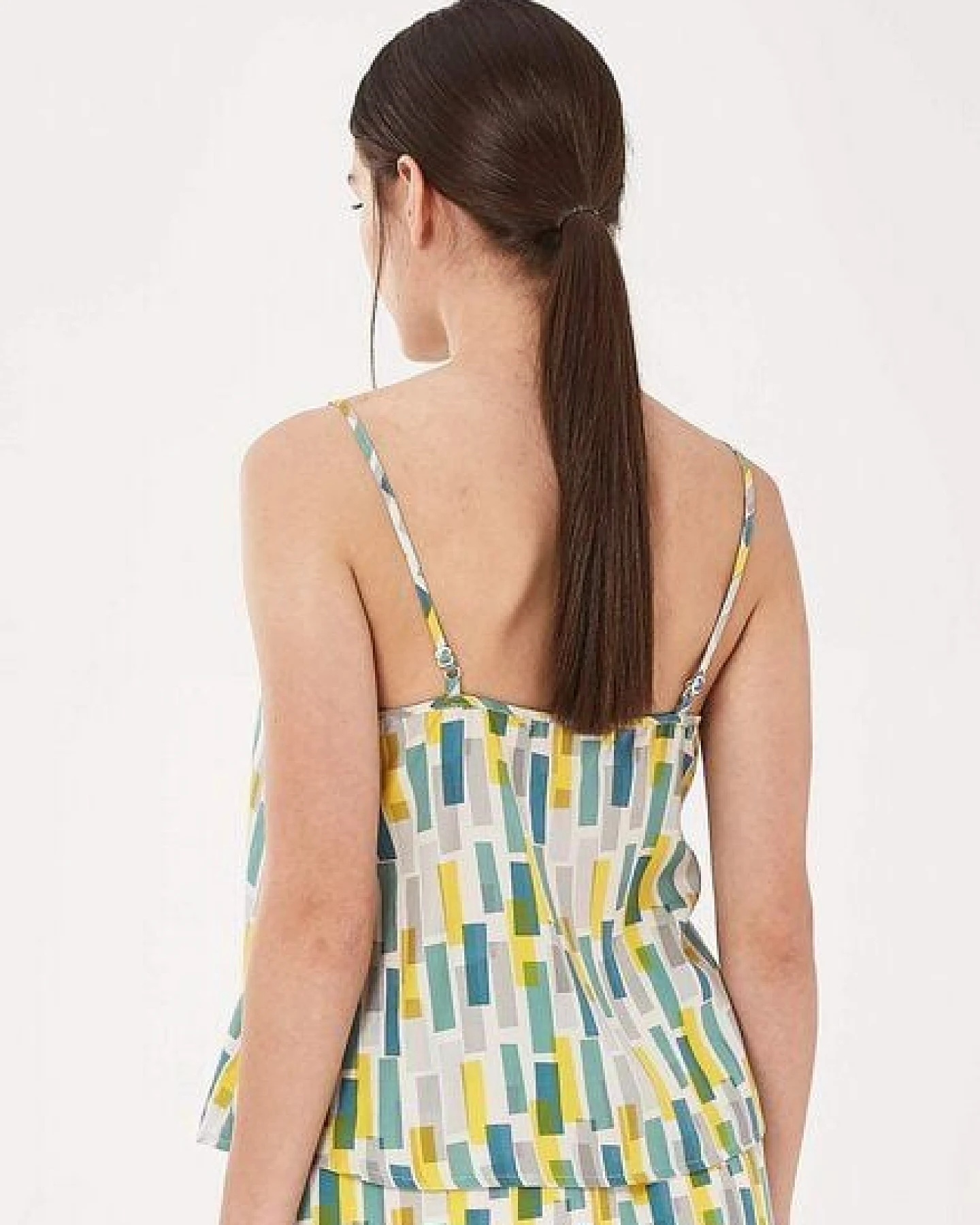 ORGANICATION Spaghettiträger-Top aus TENCEL Lyocell mit Allover-Print – Ansicht 4