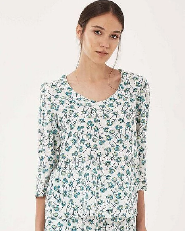 ORGANICATION Bluse aus TENCEL Lyocell mit Allover-Print