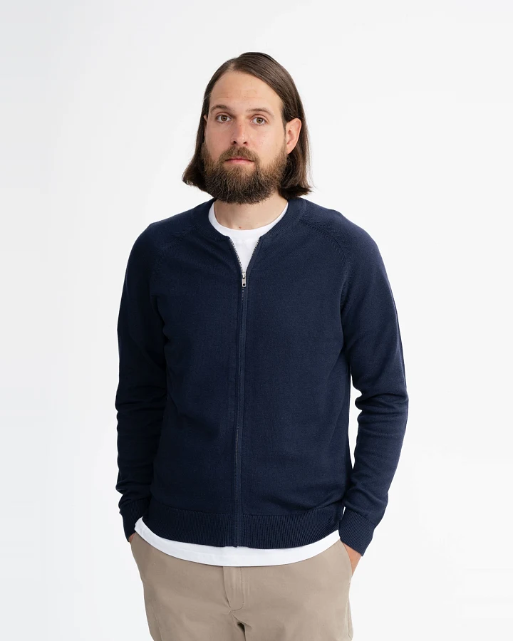 MELA Herren vegan Strickjacke Shamial Navy
