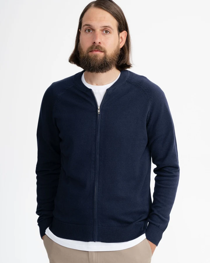 MELA Herren vegan Strickjacke Shamial Navy