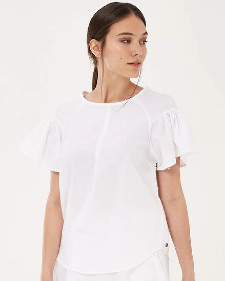 ORGANICATION Bluse aus Leinen mit Bio-Baumwolle