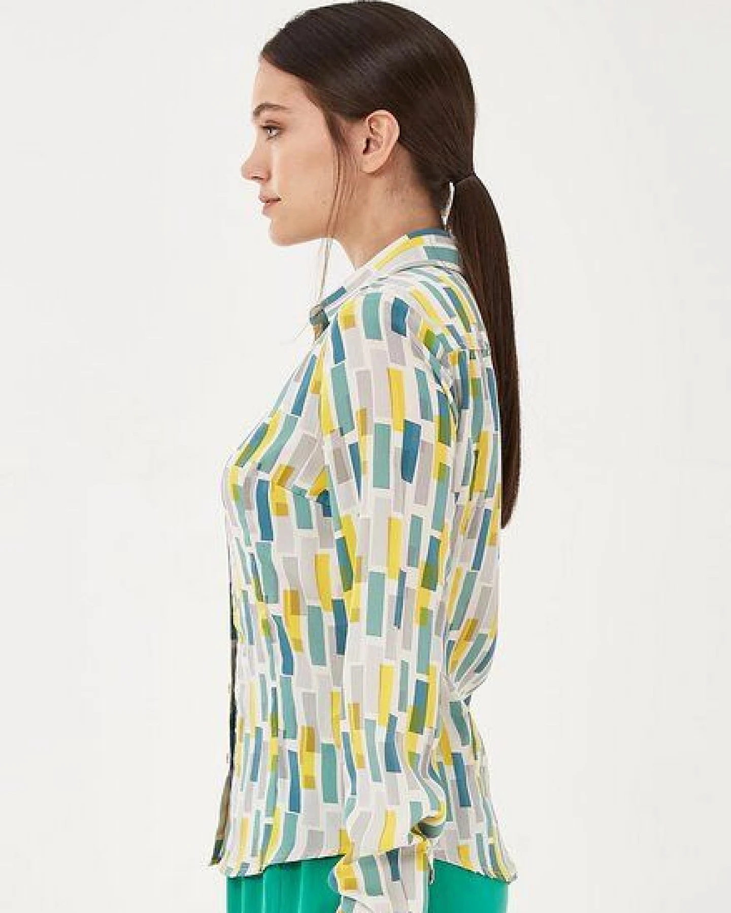 ORGANICATION Hemdbluse aus TENCEL Lyocell mit Allover-Print – Ansicht 2