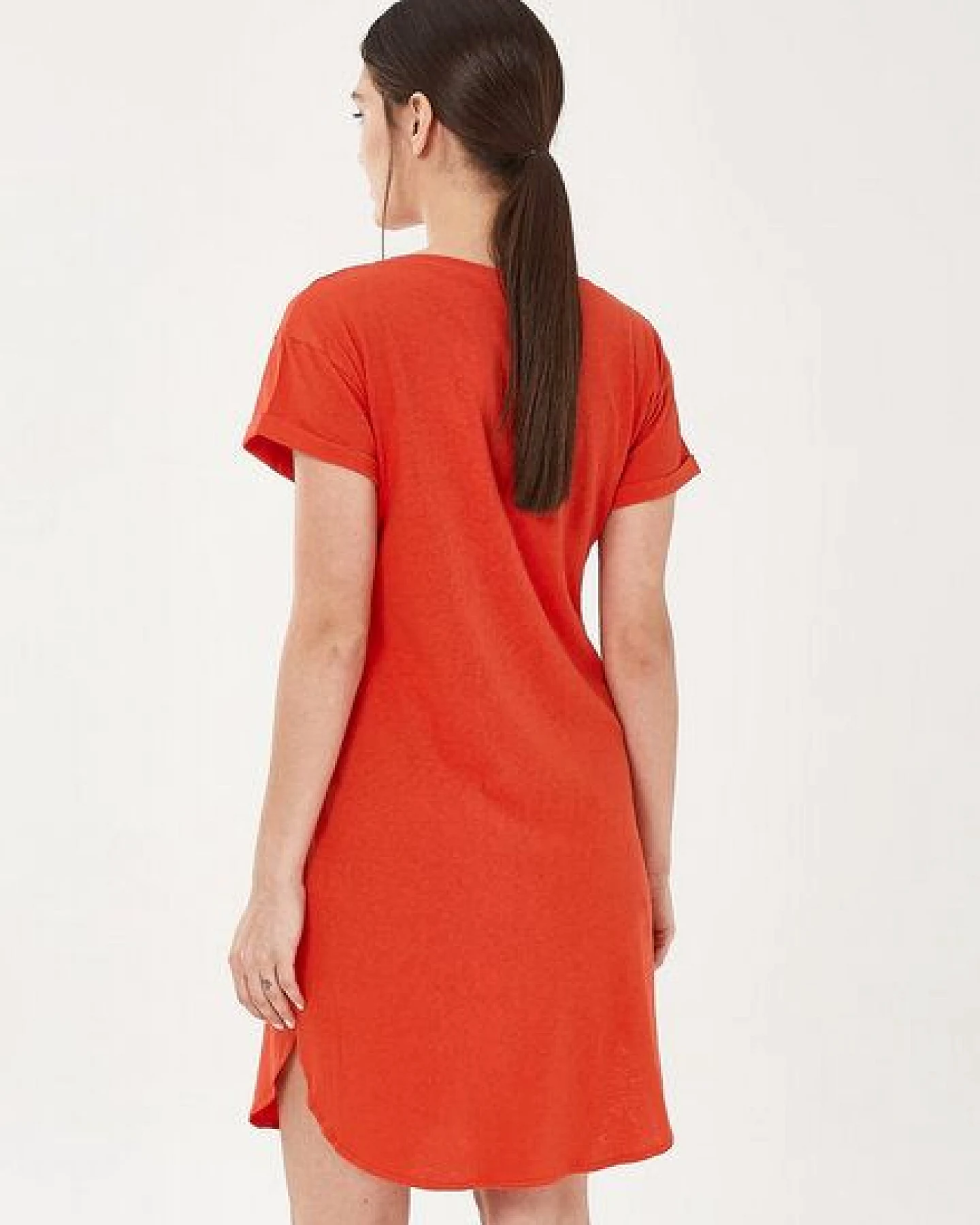 ORGANICATION Jerseykleid aus Bio-Baumwolle mit Leinen – Ansicht 4