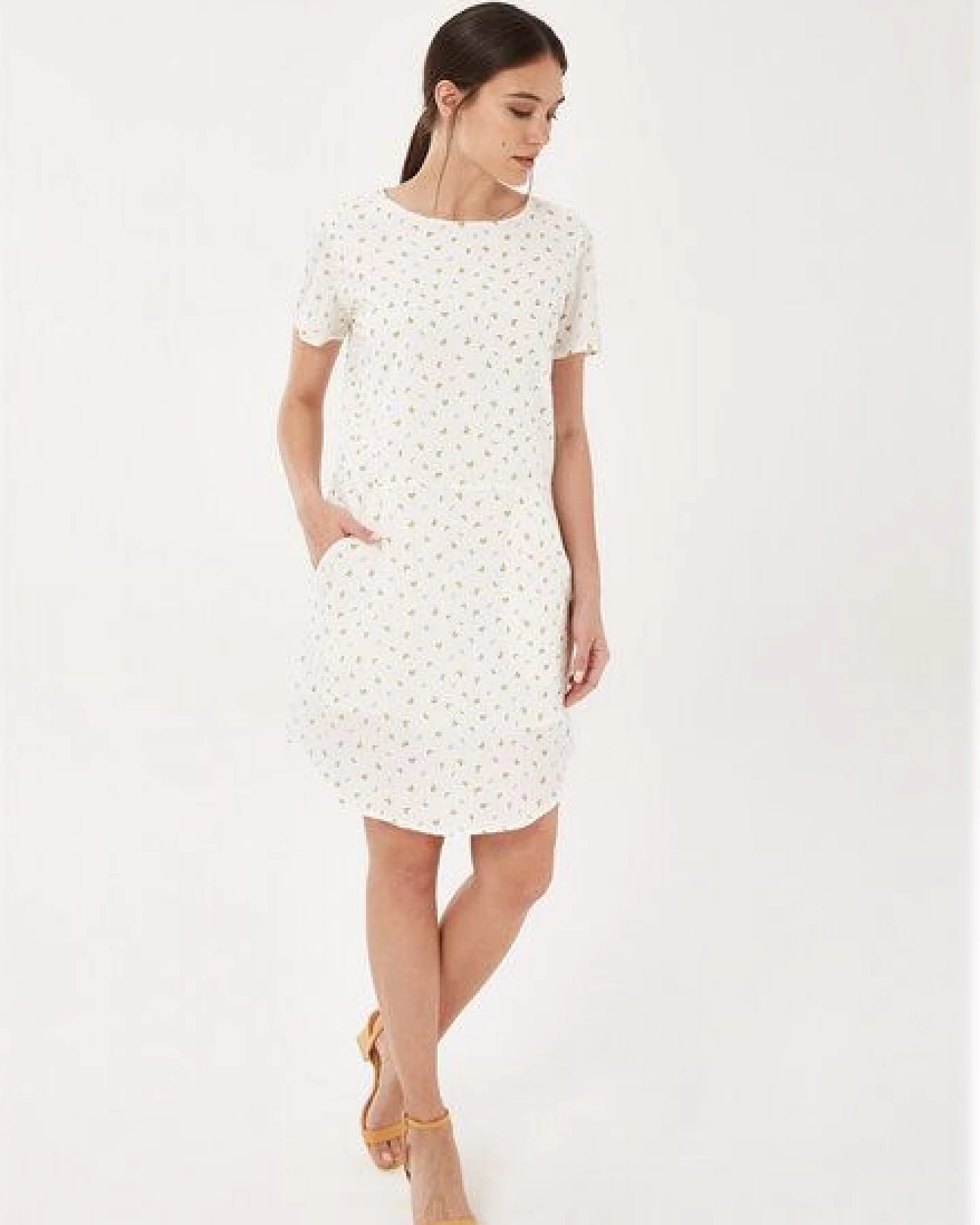 ORGANICATION Kleid aus Bio-Baumwolle mit Allover-Print – Ansicht 2