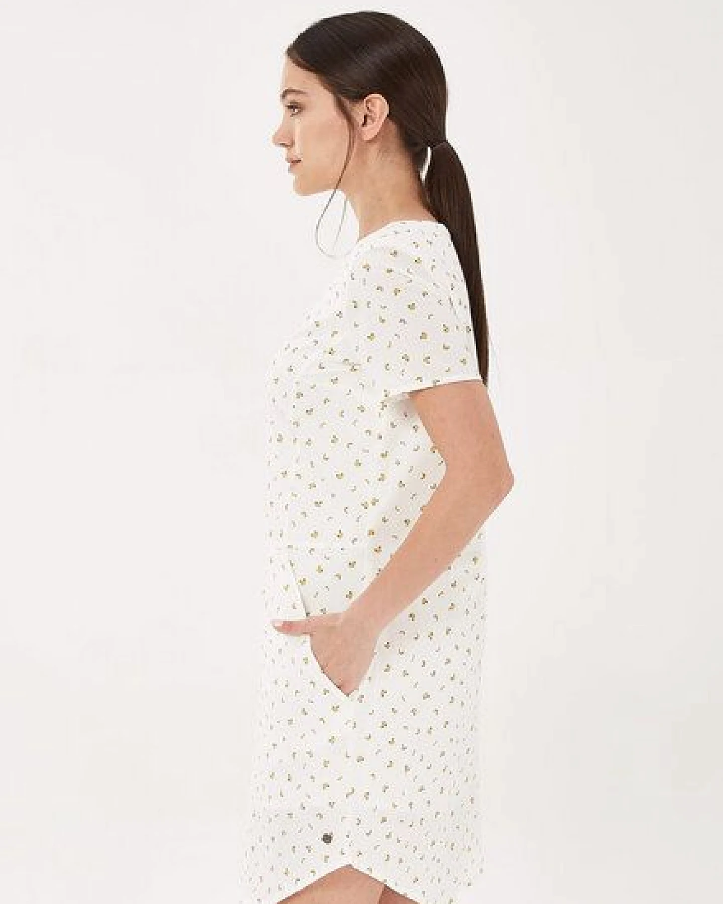 ORGANICATION Kleid aus Bio-Baumwolle mit Allover-Print – Ansicht 3