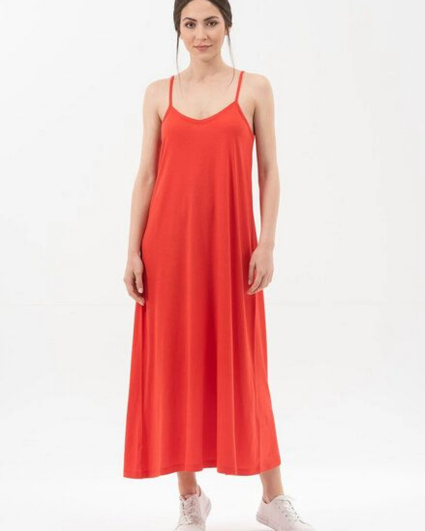 ORGANICATION Spaghettiträger-Kleid aus Tencel mit Bio-Baumwolle – Ansicht 2