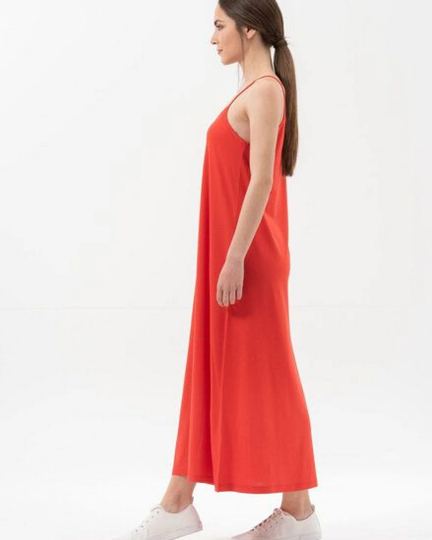 ORGANICATION Spaghettiträger-Kleid aus Tencel mit Bio-Baumwolle – Ansicht 3