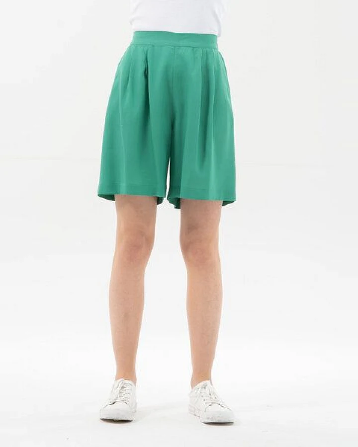 ORGANICATION Shorts aus Tencel mit Bundfalten