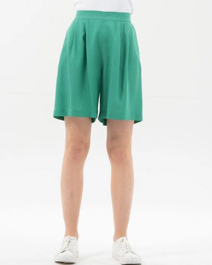 ORGANICATION Shorts aus Tencel mit Bundfalten