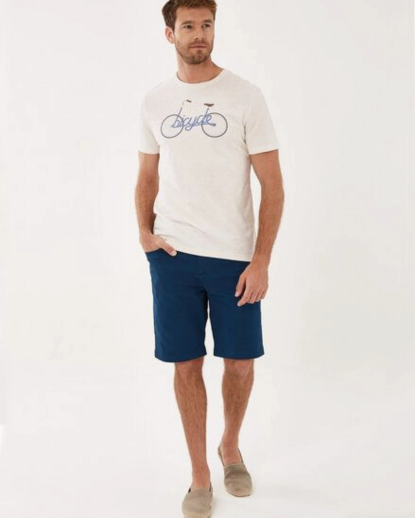 ORGANICATION T-Shirt aus Bio-Baumwolle mit Fahrrad-Print – Ansicht 2