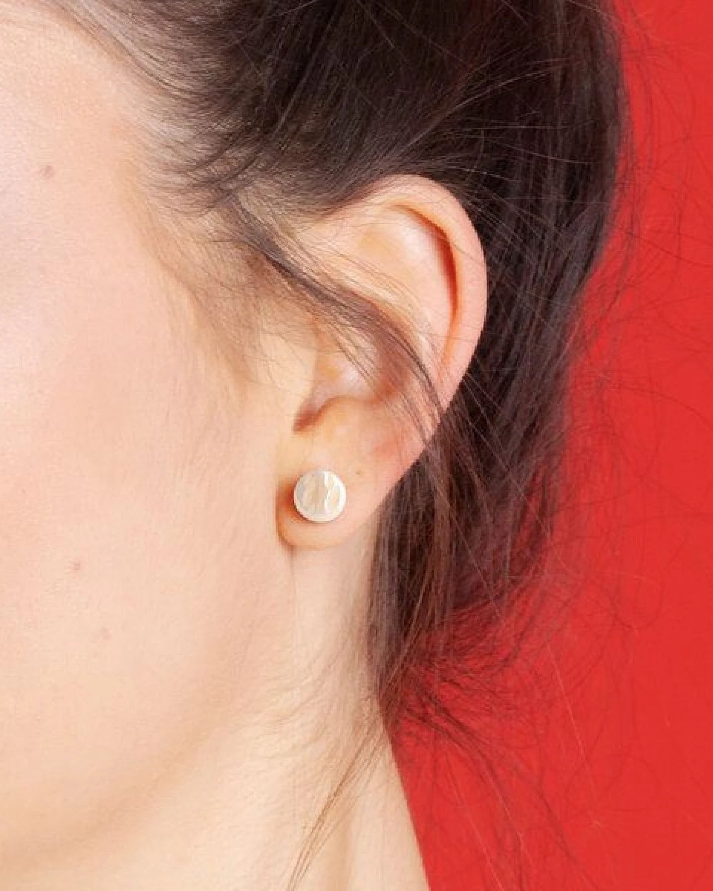 ALEXASCHA Kleine Glas Ohrstecker Rund – Ansicht 3