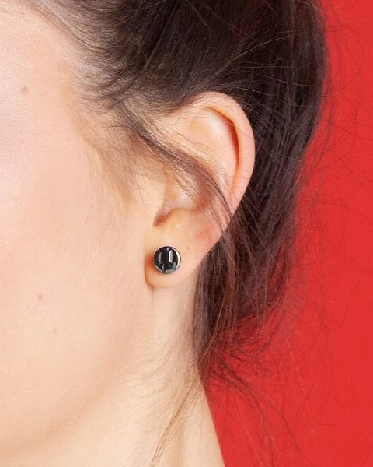 ALEXASCHA Kleine Glas Ohrstecker Rund – Ansicht 3
