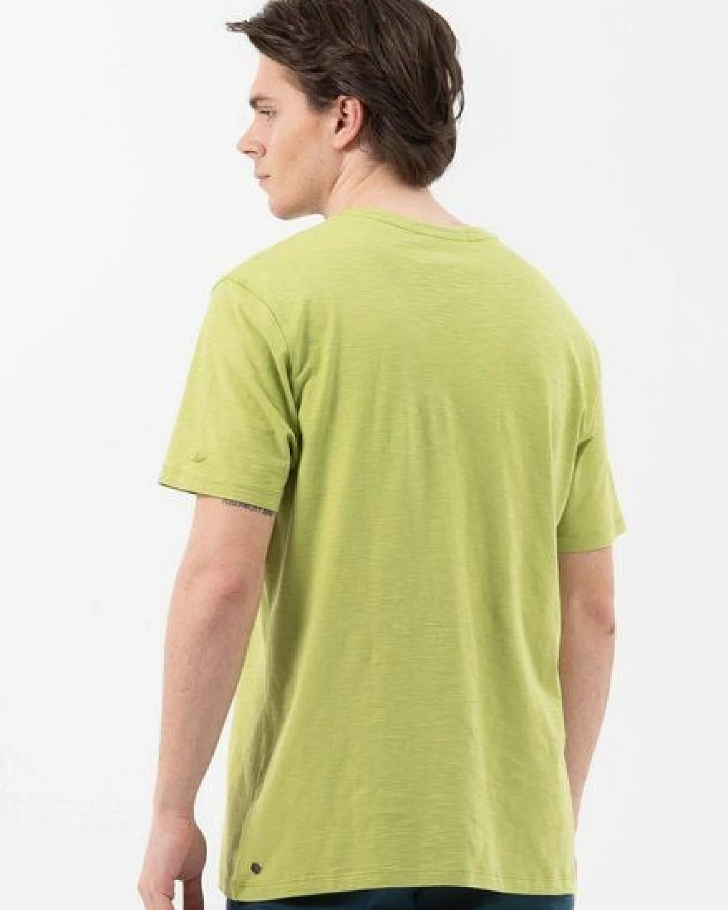 ORGANICATION Basic T-Shirt aus Bio-Baumwolle mit V-Ausschnitt – Ansicht 3