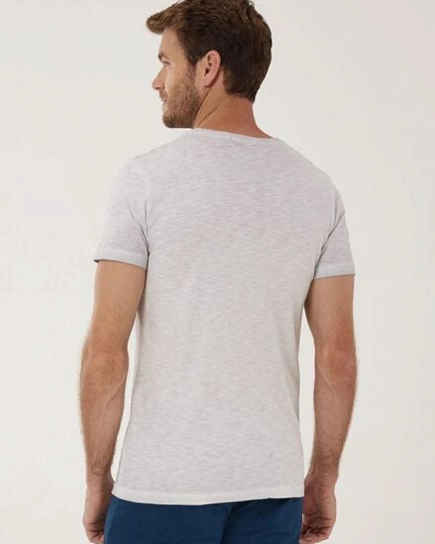 ORGANICATION Garment Dyed T-Shirt aus Bio-Baumwolle mit Print – Ansicht 4