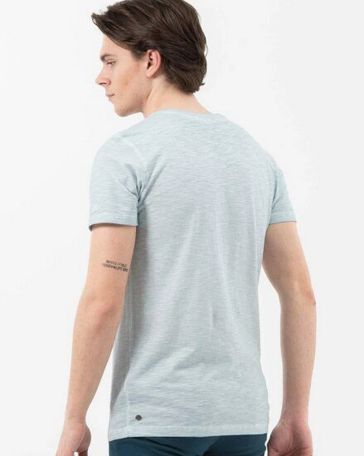 ORGANICATION Garment Dyed T-Shirt aus Bio-Baumwolle mit Print – Ansicht 3