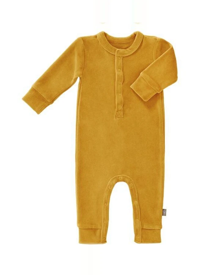 Fresk Niederlande Fresk Velour Baby Strampler Pyjama ohne Füßchen in tollen Farben GOTS zertifiziert