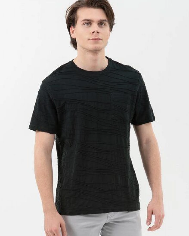 ORGANICATION T-Shirt aus Bio-Baumwolle mit Struktur-Streifen