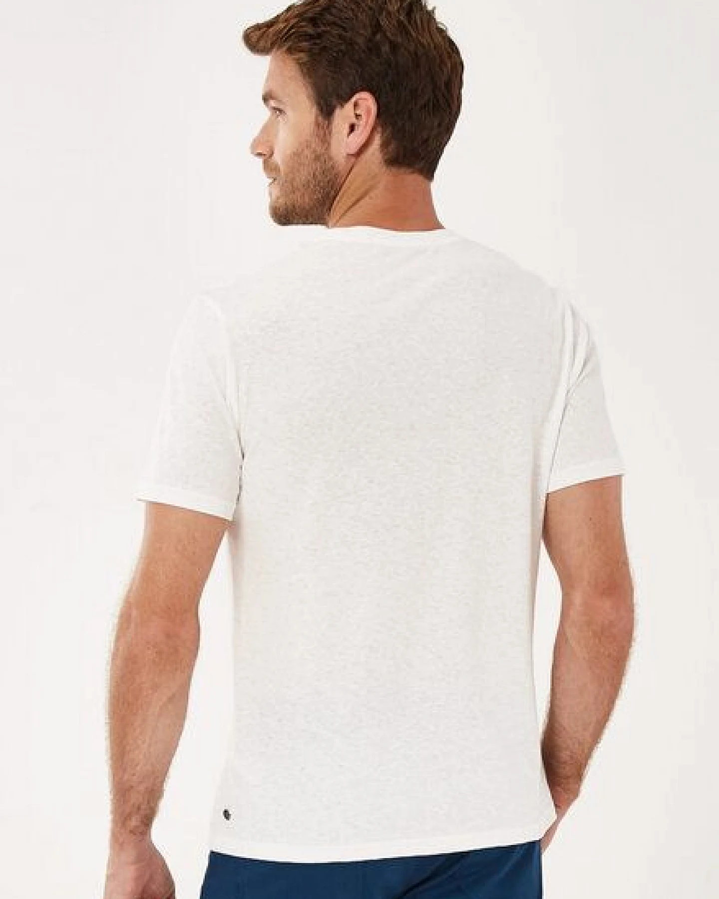 ORGANICATION T-Shirt aus Bio-Baumwolle-Leinen-Mix mit Brusttasche – Ansicht 4