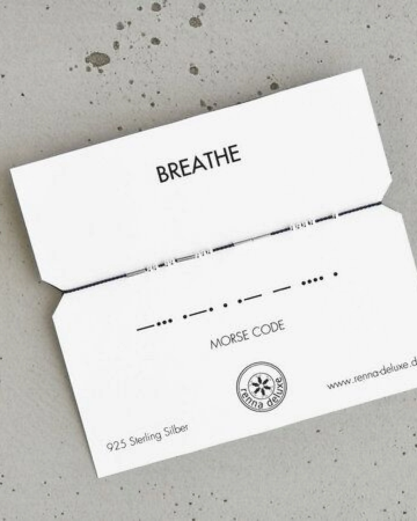 renna deluxe Morse-Code Armband aus Sterling Silber – Ansicht 2