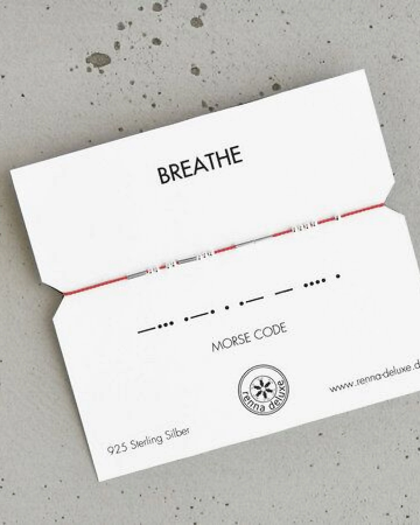 renna deluxe Morse-Code Armband aus Sterling Silber – Ansicht 2