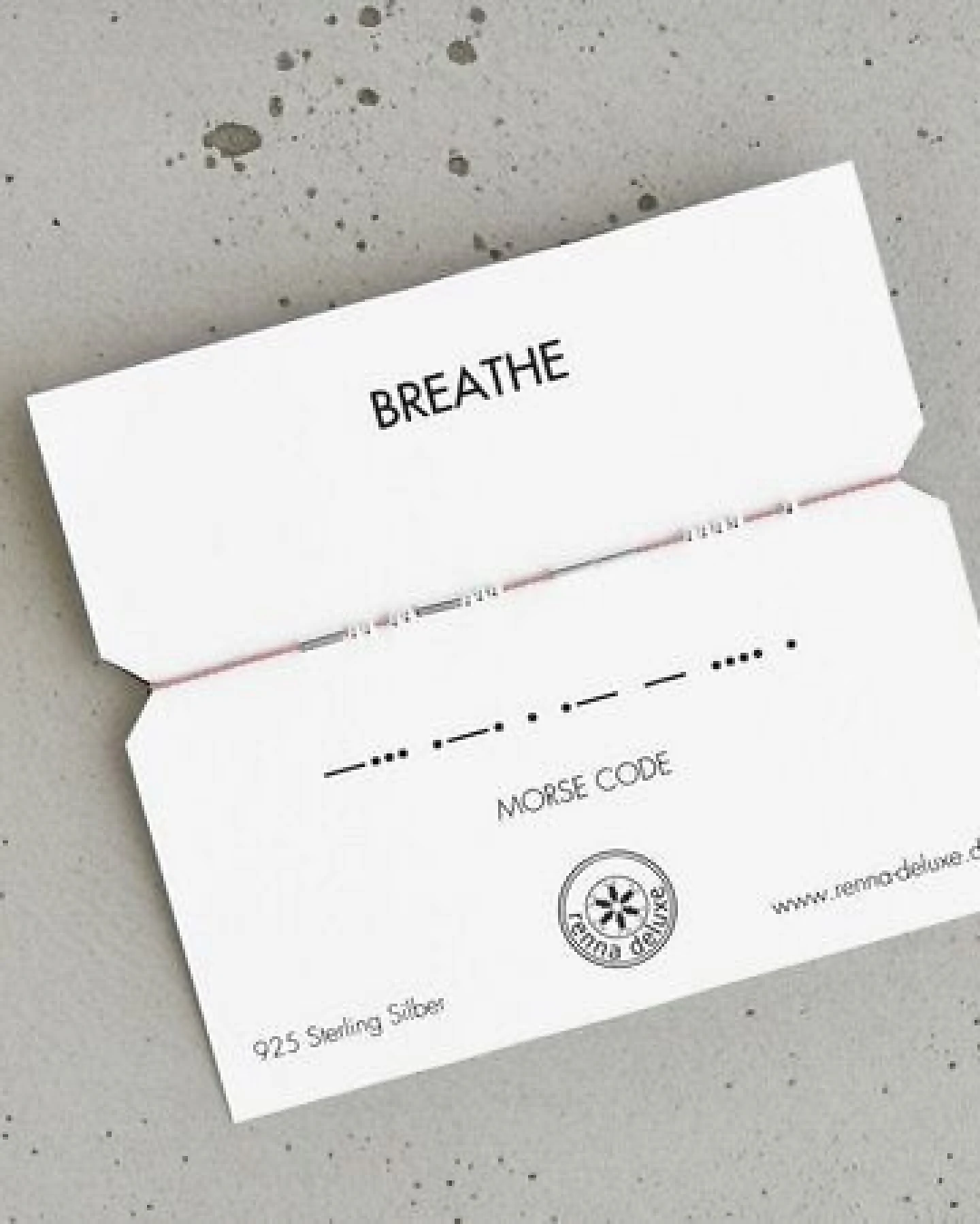 renna deluxe Morse-Code Armband aus Sterling Silber – Ansicht 2