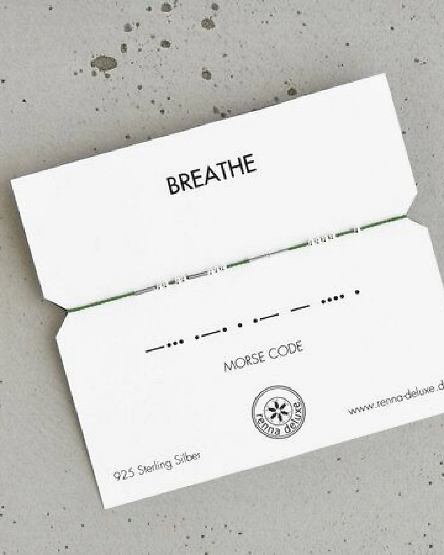 renna deluxe Morse-Code Armband aus Sterling Silber – Ansicht 2