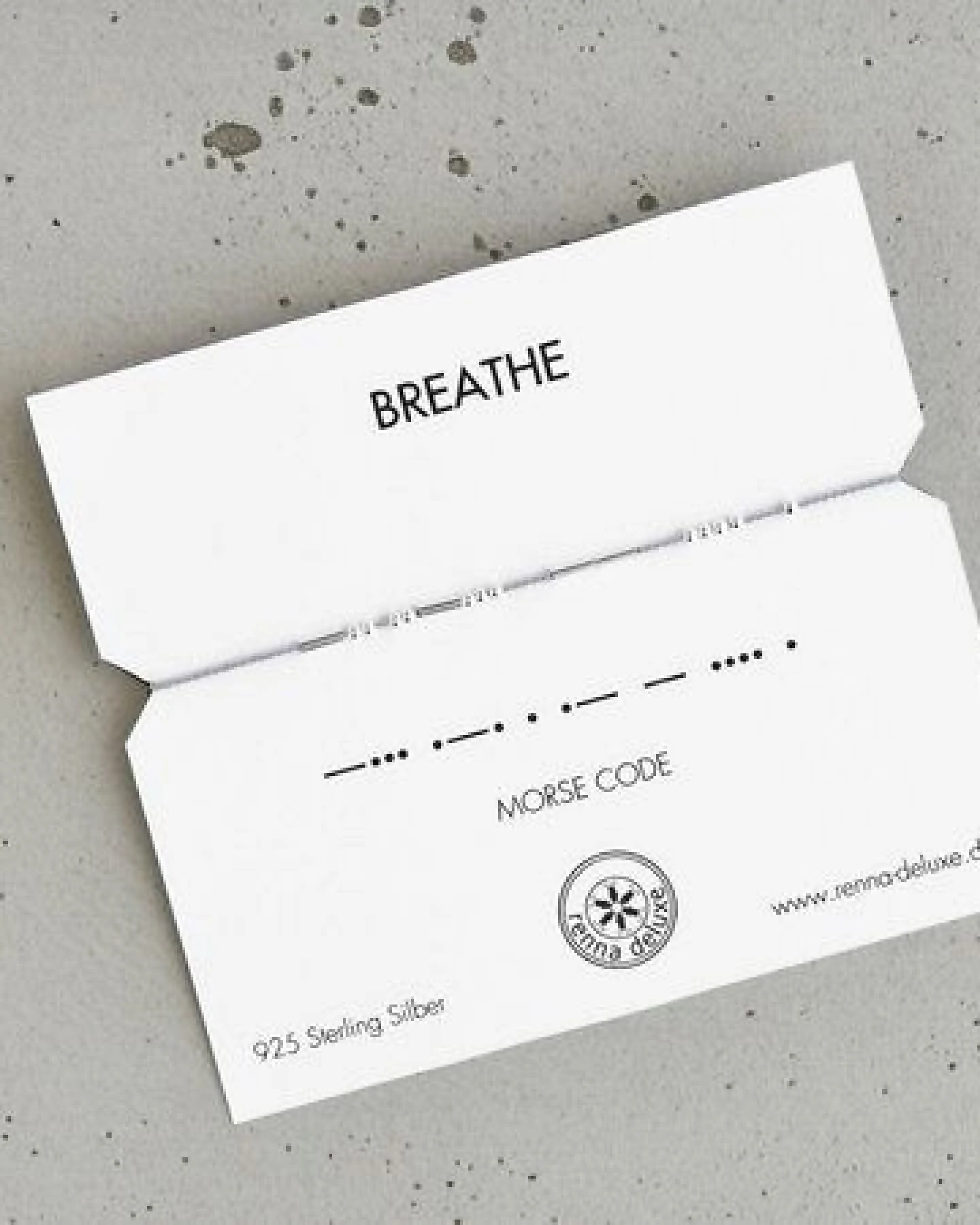 renna deluxe Morse-Code Armband aus Sterling Silber – Ansicht 2