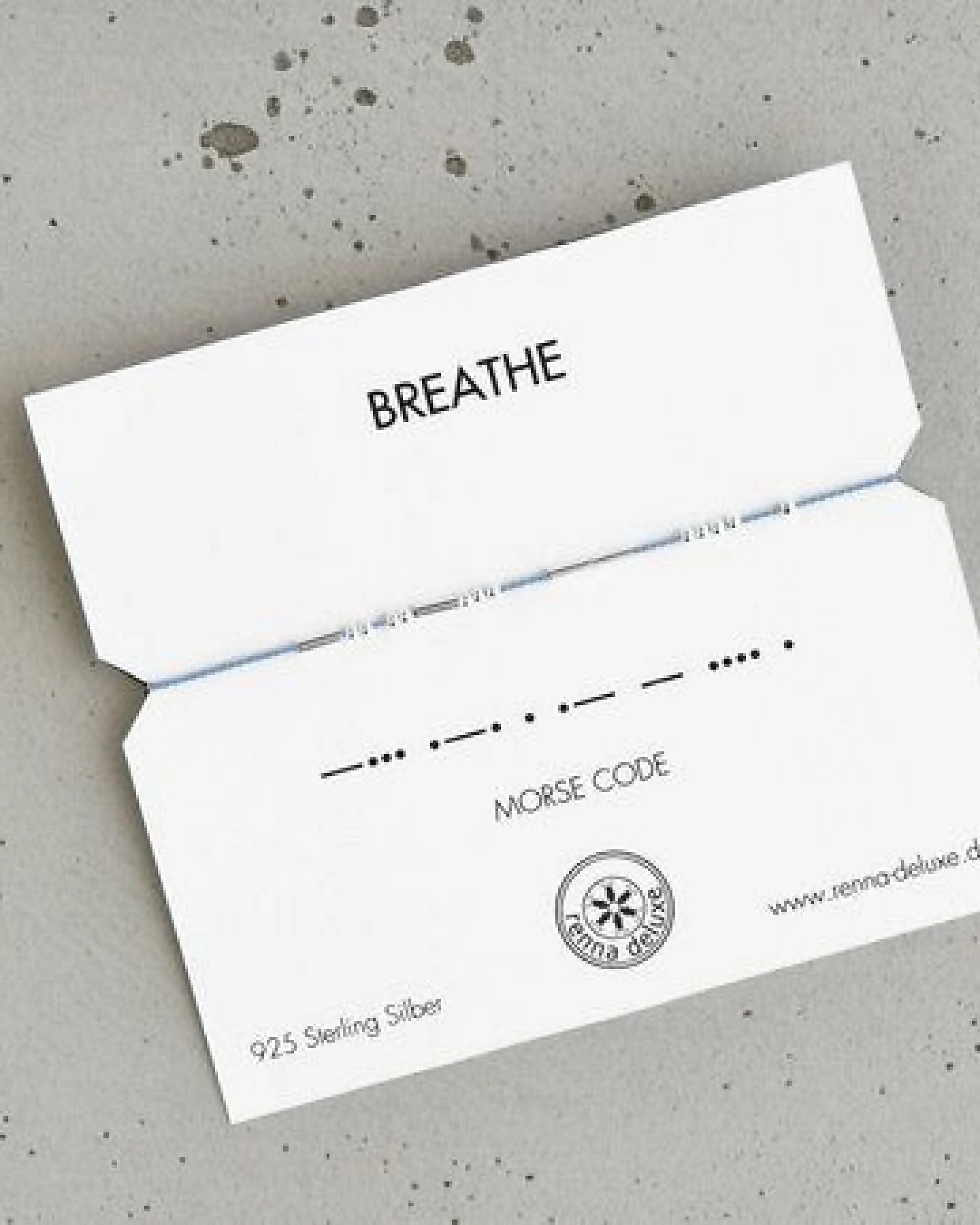 renna deluxe Morse-Code Armband aus Sterling Silber – Ansicht 2
