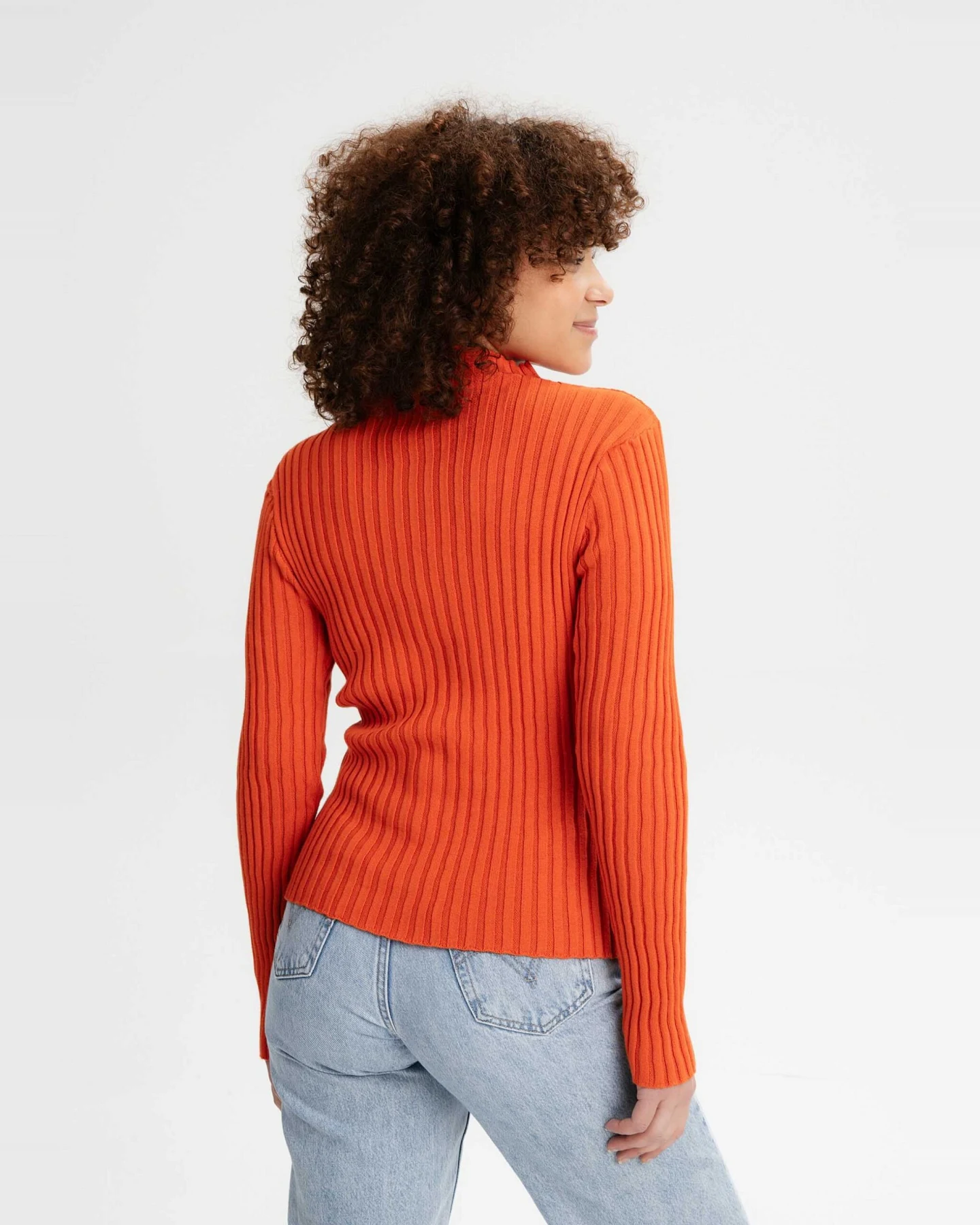 MELA Damen vegan Strickpullover Namari Orange Brick – Ansicht 2