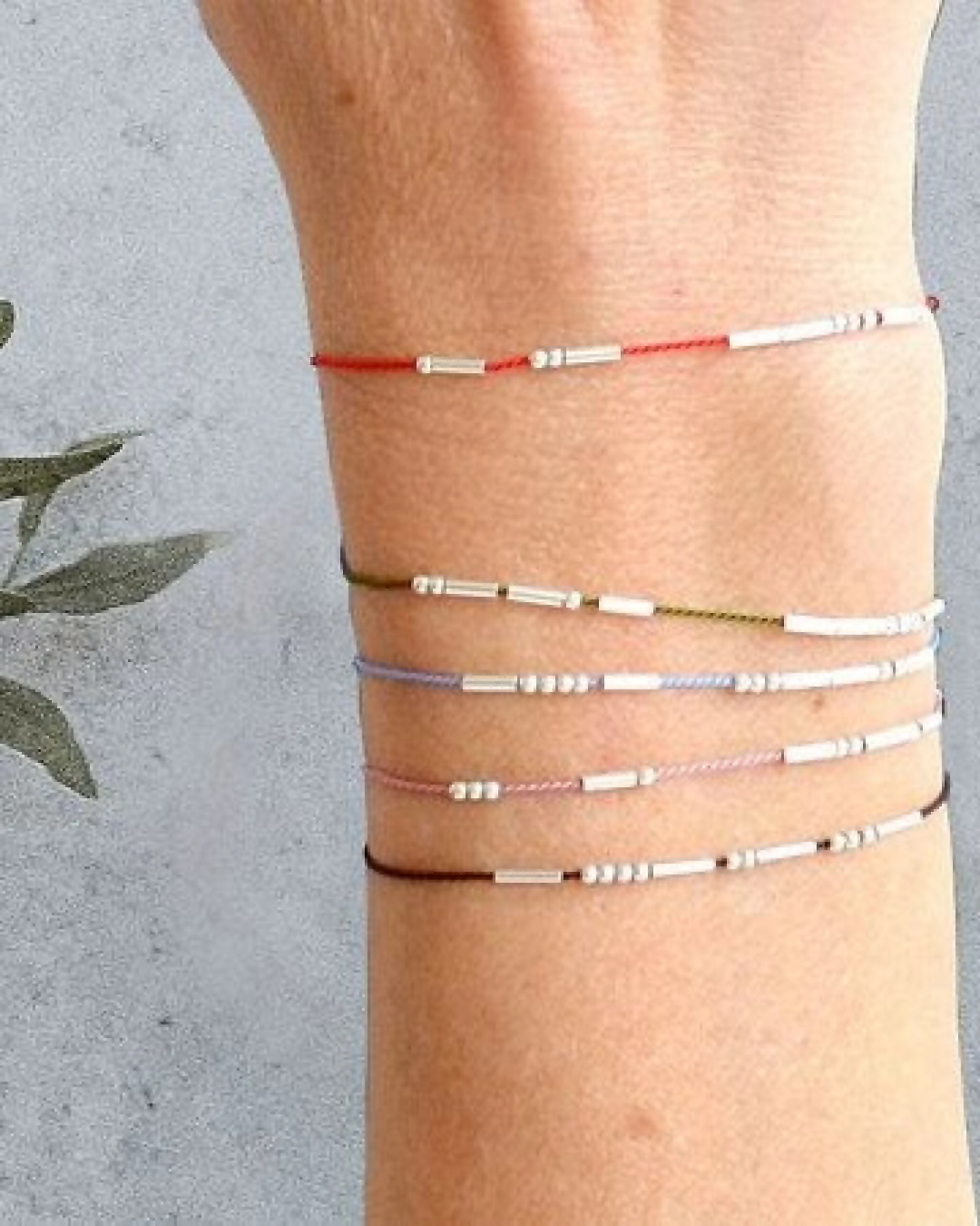 renna deluxe Morse-Code Armband aus Sterling Silber – Ansicht 3