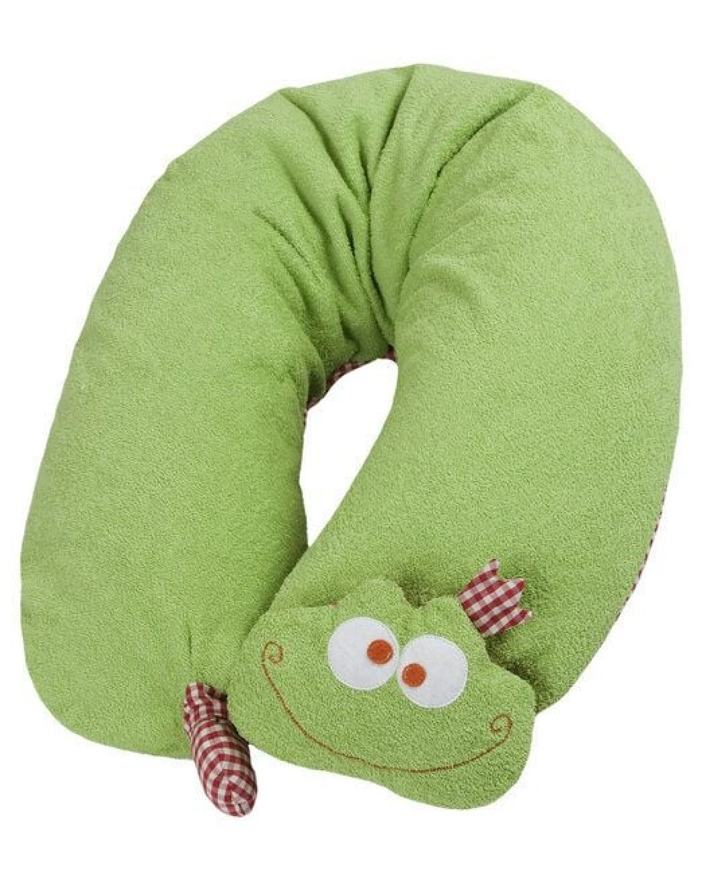 Efie Stillkissen Frosch, abnehmbarer Kopf mit Rassel, gefüllt mit EPS Mikroperlen (patentiert),100 % Made in Germany – Ansicht 2