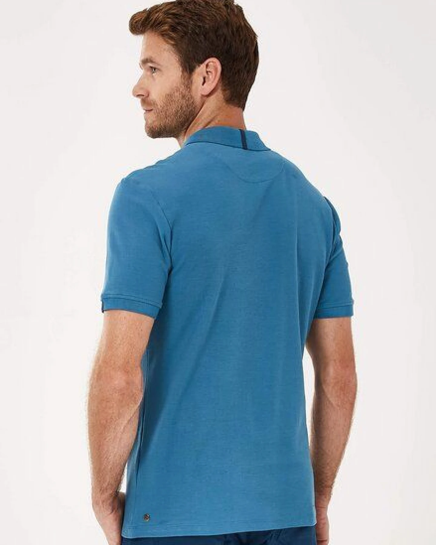 ORGANICATION Poloshirt aus Bio-Baumwolle mit V-Ausschnitt – Ansicht 4