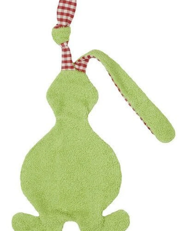 Efie Schmusetuch/Schnuffeltuch Hase grün, kbA , 100 % Made in Germany