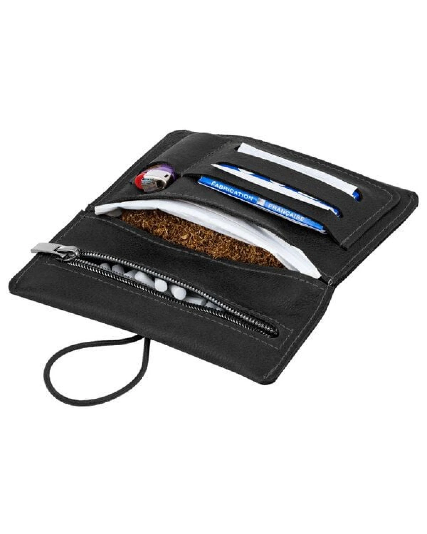 Simaru Leder Tabaktasche "SINTRA" mit auswechselbarem Gummi. – Ansicht 3