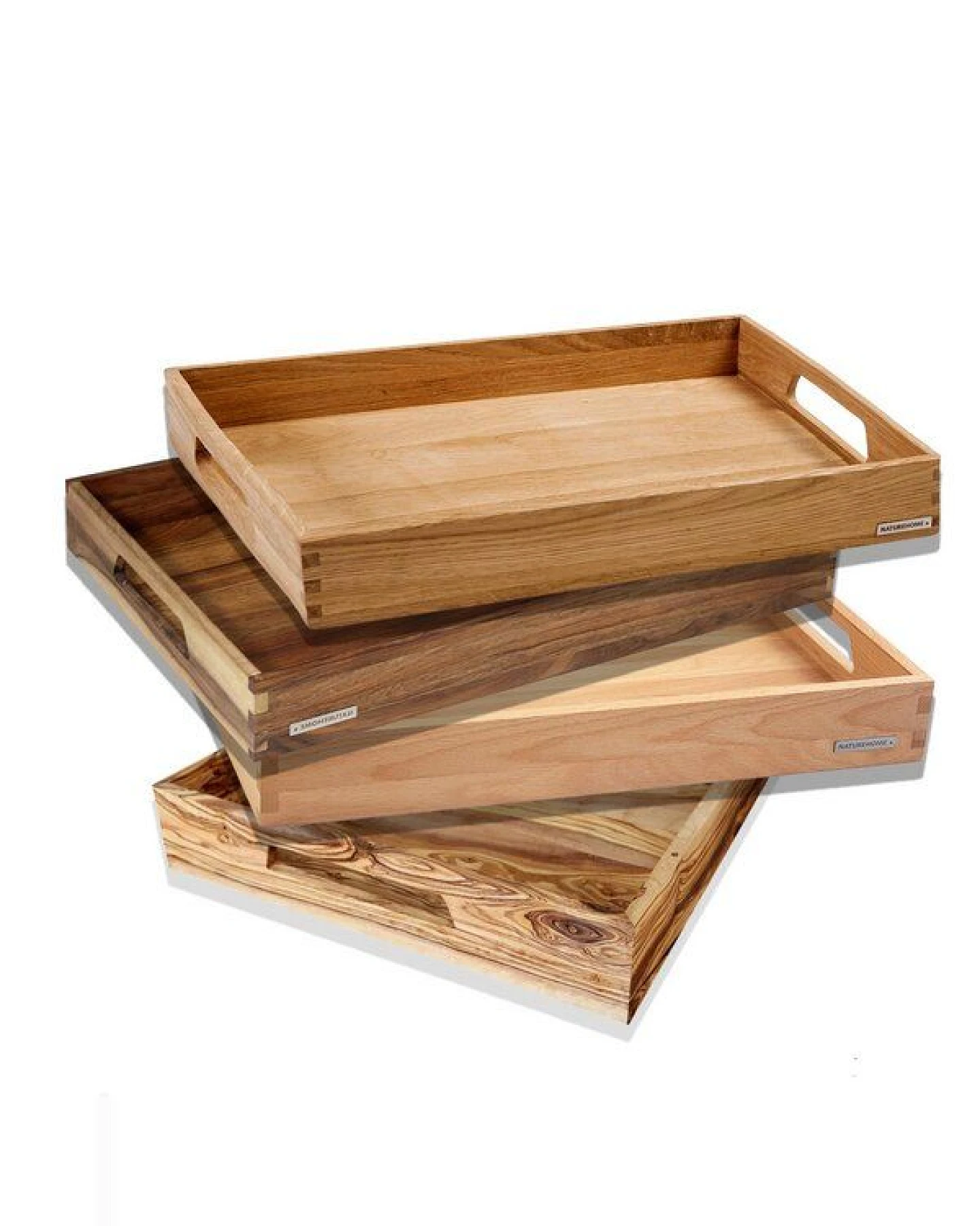 NATUREHOME Holztablett Serviertablett Küchentablett Serie NH-B 50 x 35,5 x 7cm – Ansicht 2