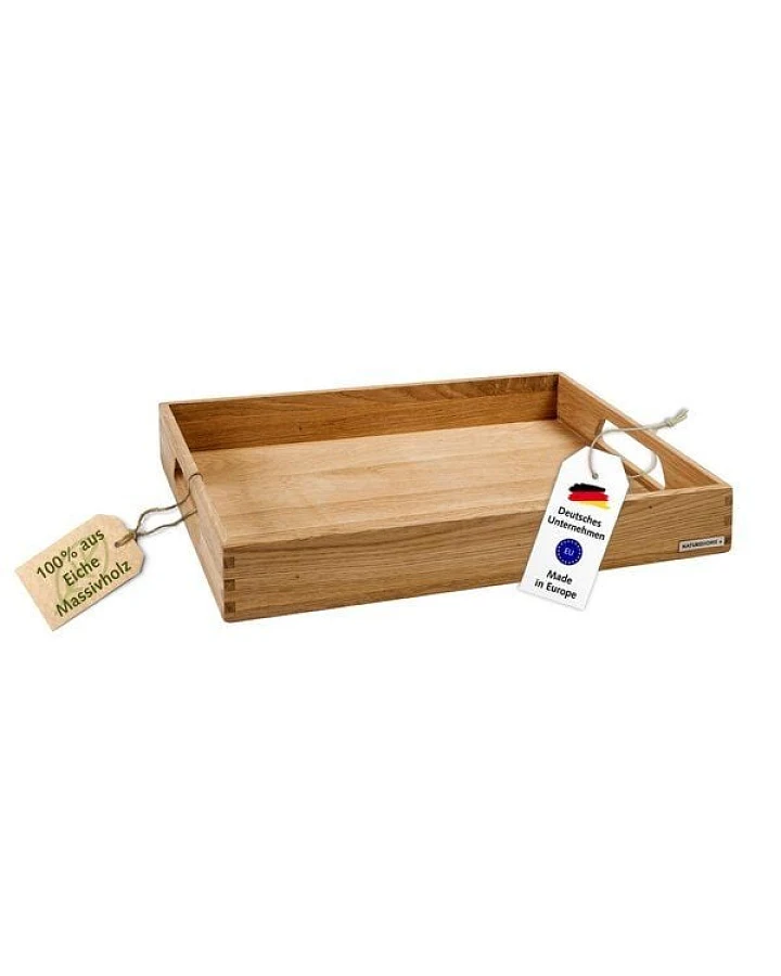 NATUREHOME Holztablett Serviertablett Küchentablett Serie NH-B 50 x 35,5 x 7cm