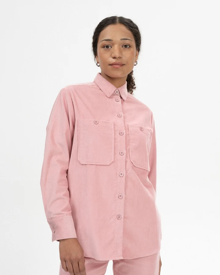 MELA Damen vegan Overshirt Cord Jiya Rosa Rosa