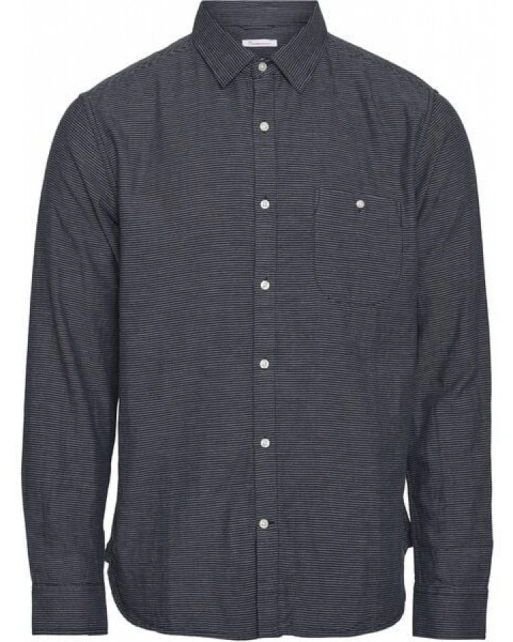 KnowledgeCotton Apparel Larch Langarm Hemd double layer