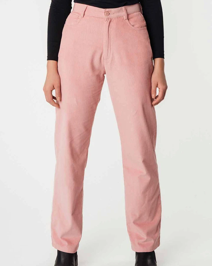 MELA Damen vegan Hose Weites Bein Kord Oorja Rose Pink