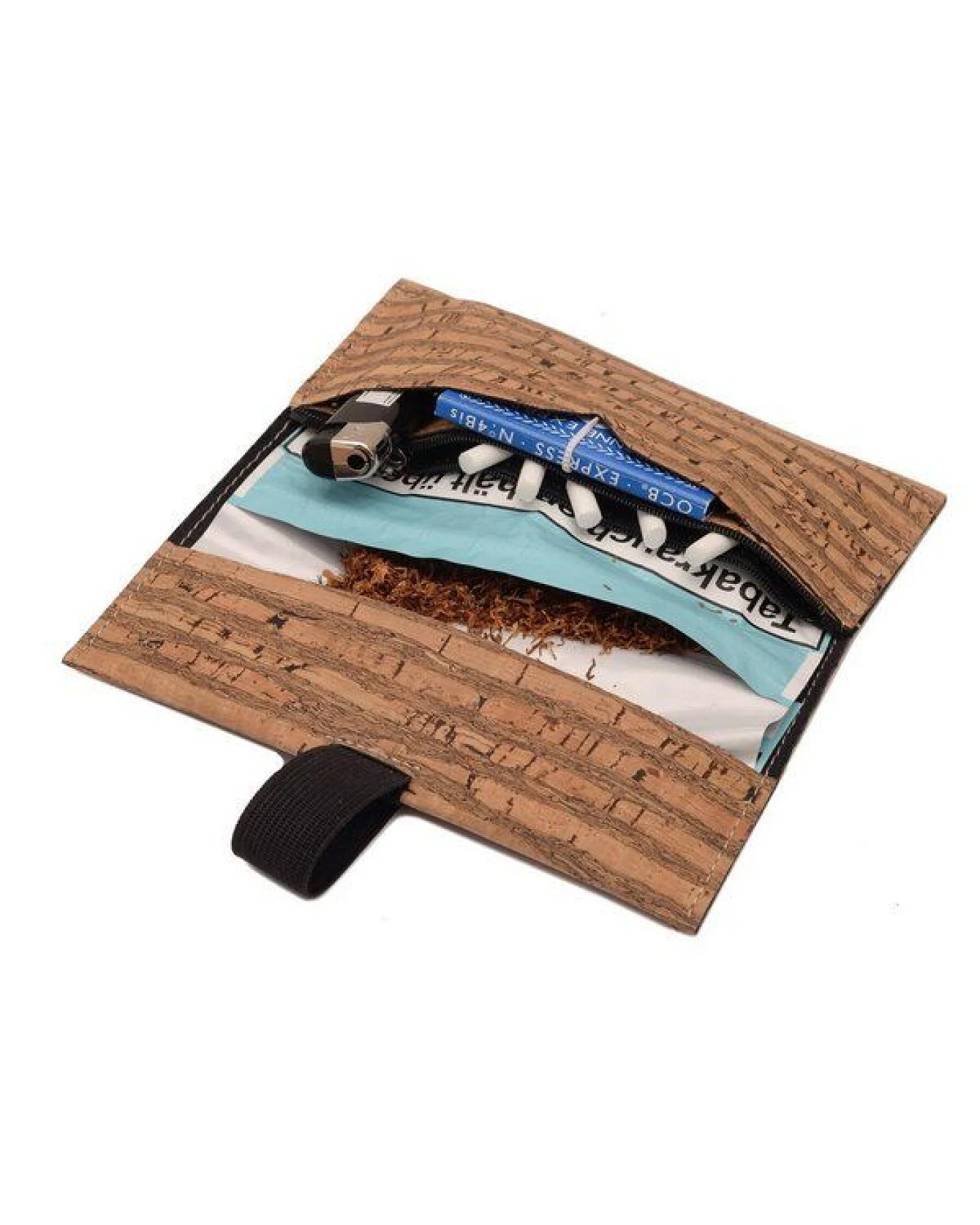 Simaru Tabaktasche 35g "LEIRA" aus Kork mit Gummiband. – Ansicht 2